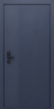 Входная дверь со скрытыми петлями и отделкой МДФ темно-синего цвета